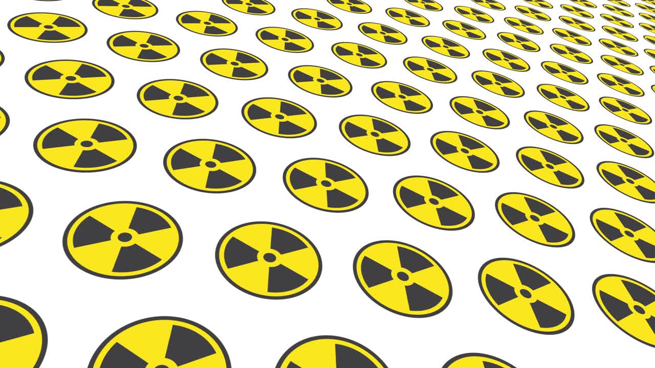 방사능 신호 회전 이소메트릭 배경 애니메이션