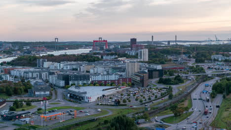 goteborg urban skyline sunset cityscape