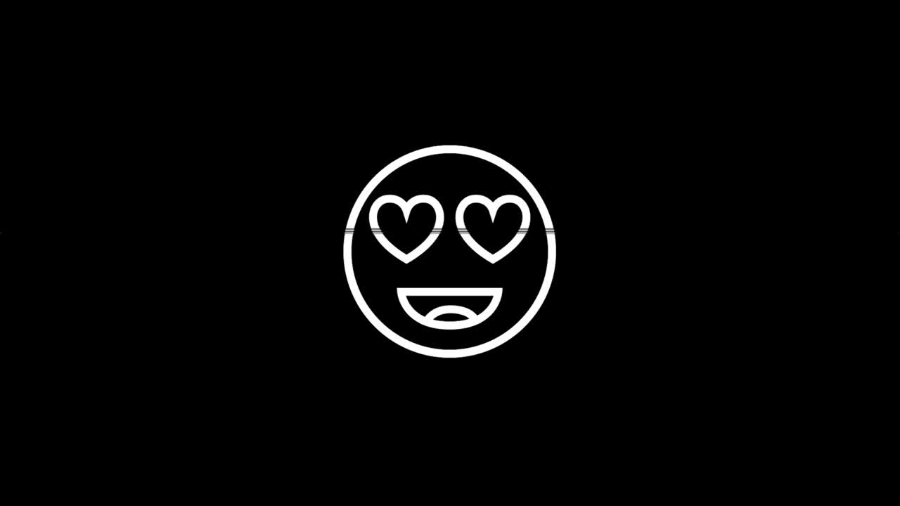 glitch corazón hud símbolo holográfico en pantalla de televisión digital vieja animación de glitch de bucle sin costuras. corazones. retro dinámico y alegre. imágenes de video coloridas y vintage.