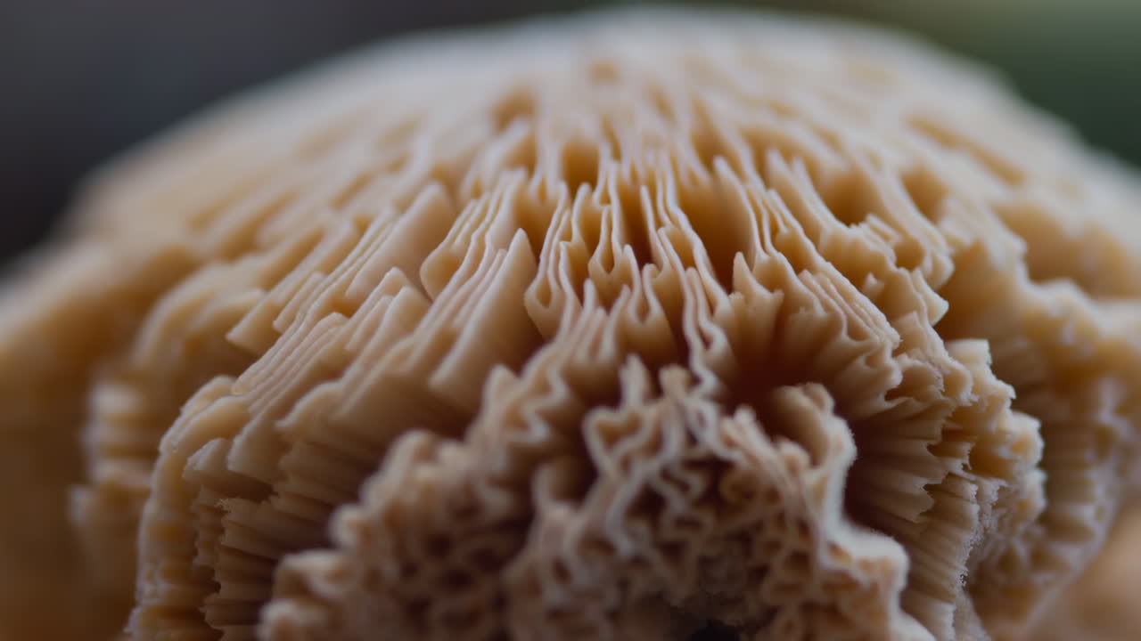 Close-up of Mushroom Gills