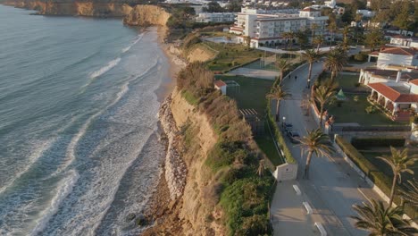 beautiful aerial view of the beach taken with a drone of the wonderful coastal town of conil de la frontera