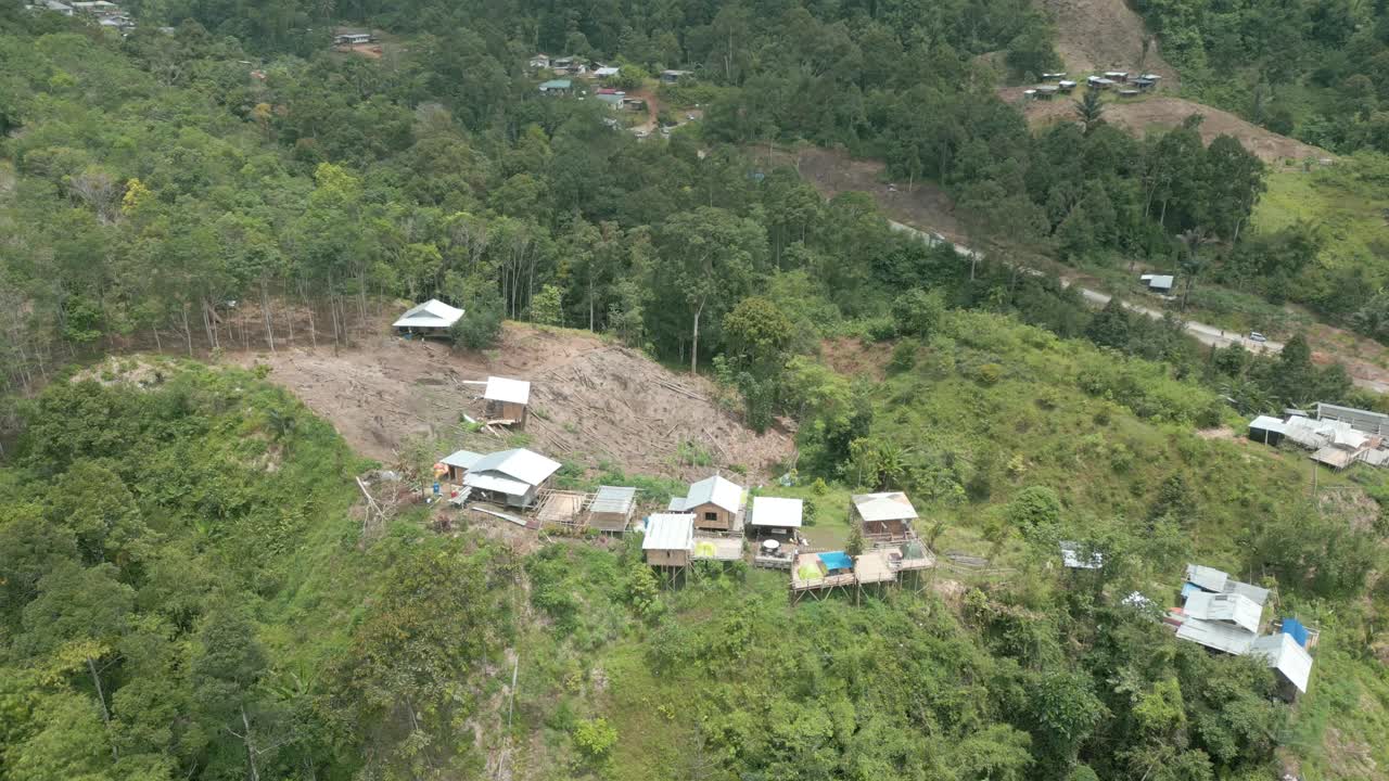Beautiful Aerial View Of De'Remin Kpg Sapit Padawan Sarawak