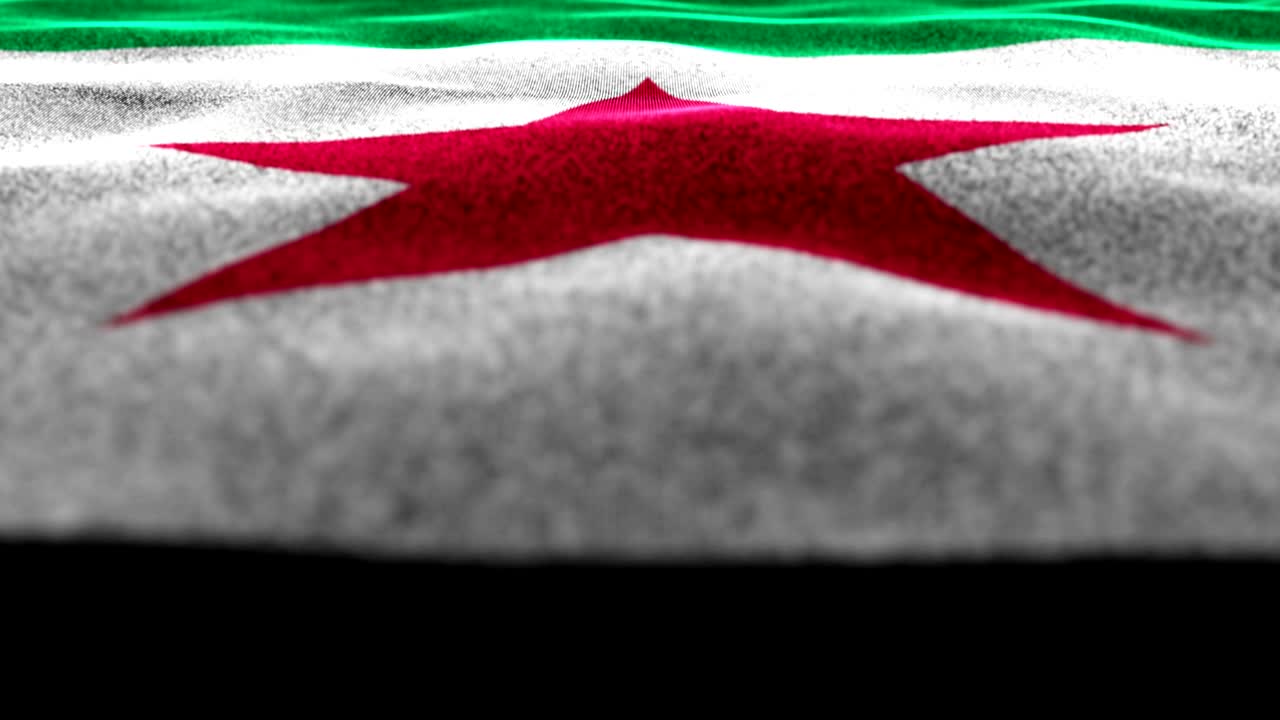 animación de fondo de la bandera de siria, renderización, bucle