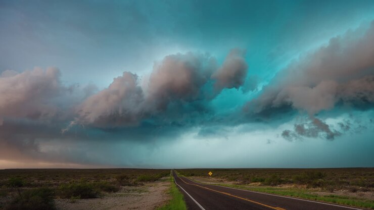 Extreme Weather System Evolving Over Prairie Showing Sky?s Vast Depth