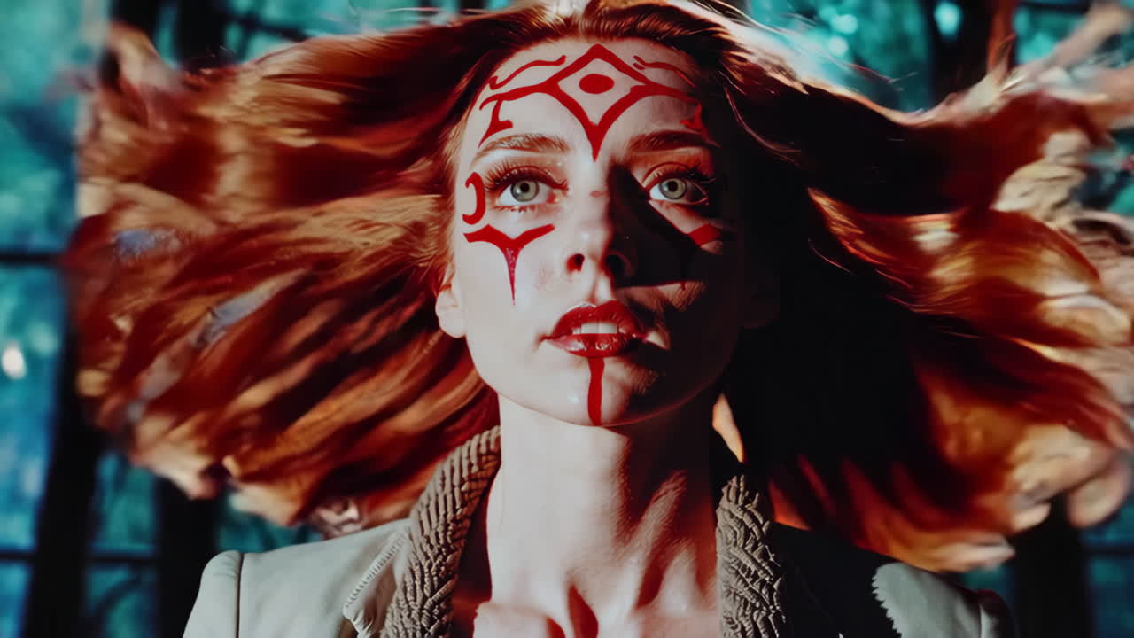 Businesswoman in Office and Fantasy Portrait