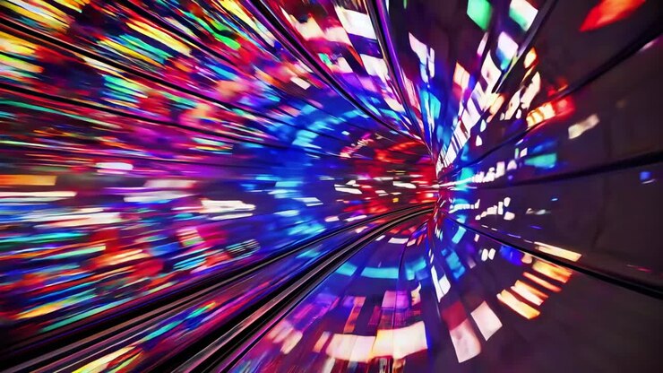 Colorful Night Tunnel