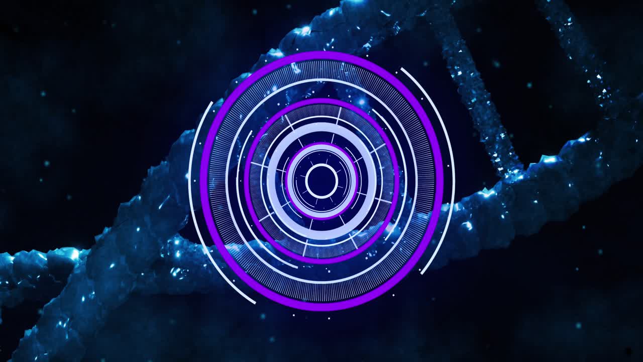 dna 가닥의 애니메이션과 스 ⁇  스캔