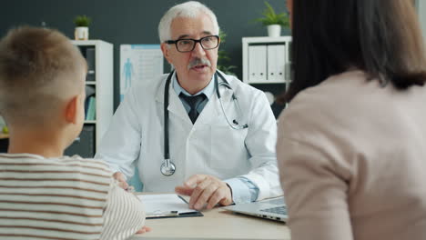 doctor consultation with a child and mother