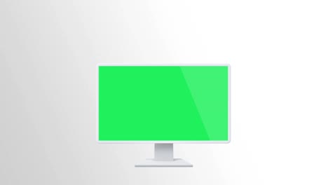 pantalla de computadora realista con texto texto simple y pantalla verde.