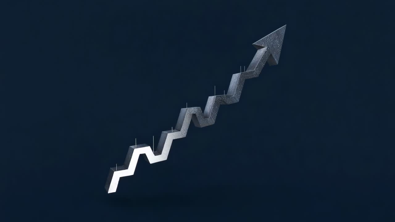 Upward Trend Arrow Representing Growth and Success