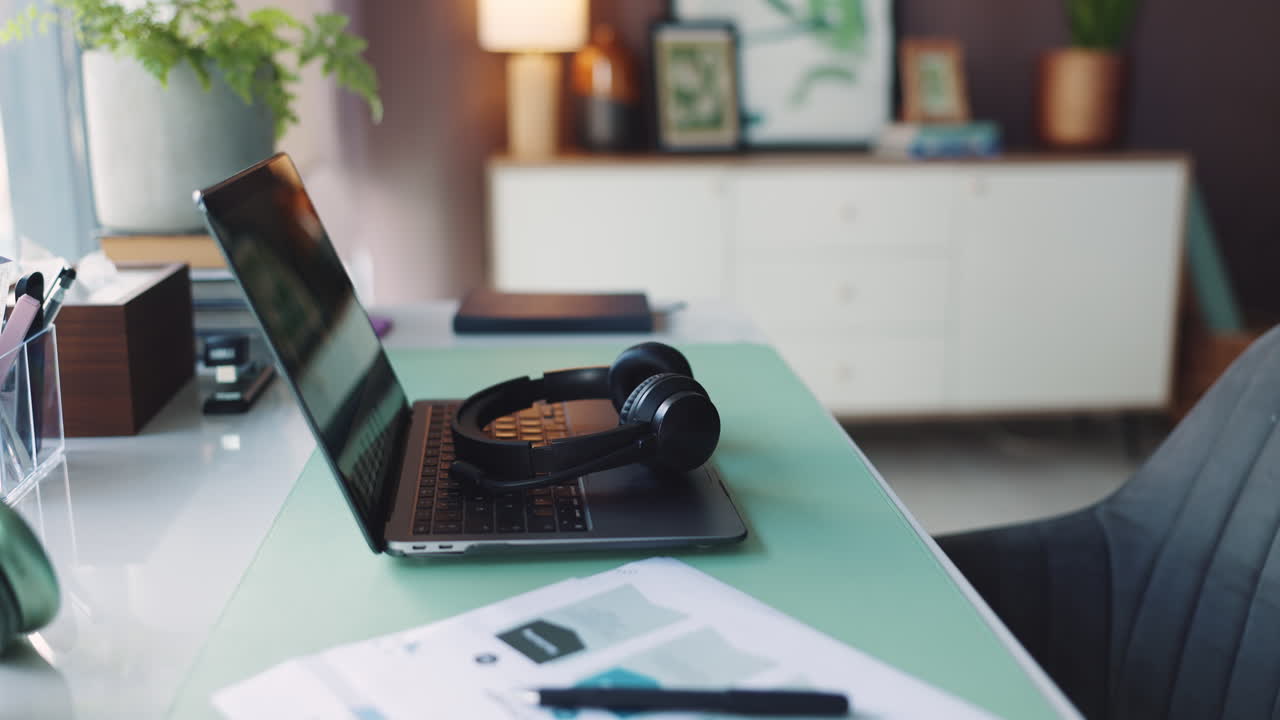 Configuração de escritório para trabalho remoto