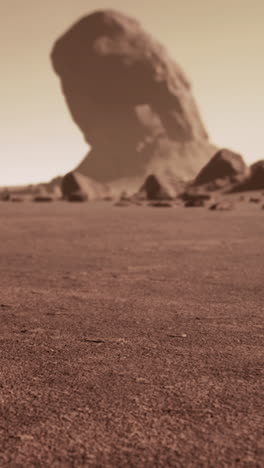 a view of mars' landscape: a martian desert with rock formations