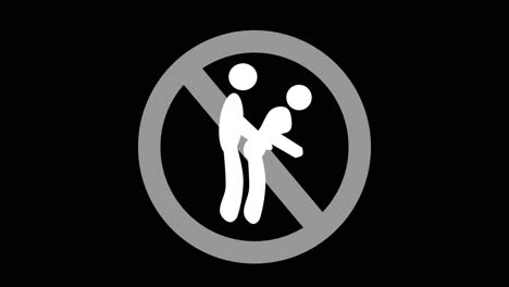 warning sign. no intercourse is allowed. loopable