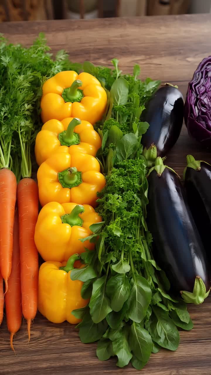 Fresh Organic Fruits and Vegetables 4K