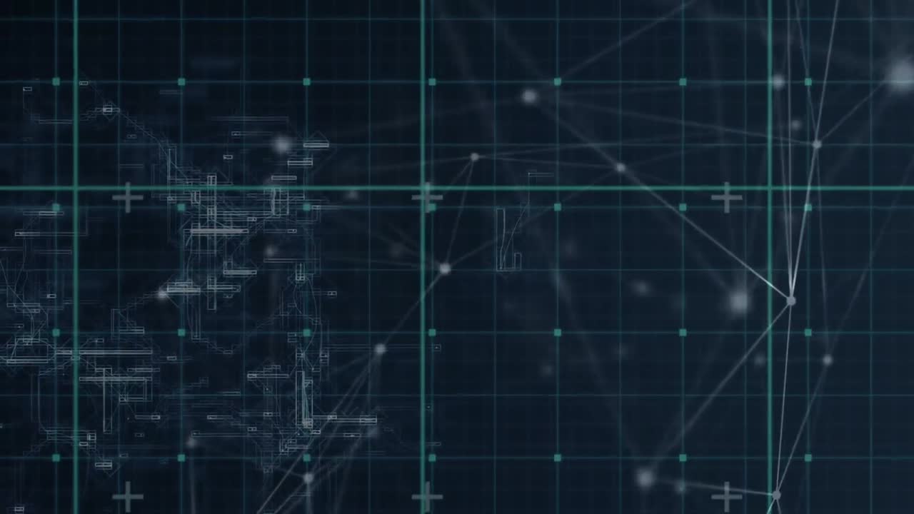 animación de la red de conexiones en el espacio digital