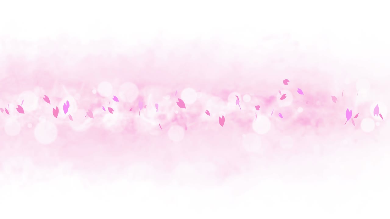 화려한 잎자루가 봄의 배경에 휘어지고, 빛으로 빛나는 아름다운 자연 장면, 꽃의 잎자락, 추상적인 봄 그래픽, 루프 애니메이션.