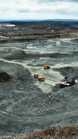 panoramic view of a large-scale open-pit mining operation