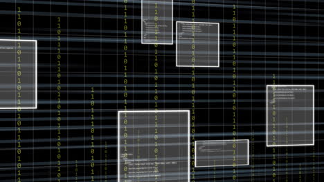 animation of digital data processing over binary coding