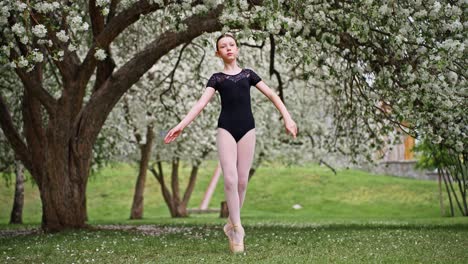 young ballerina in a park