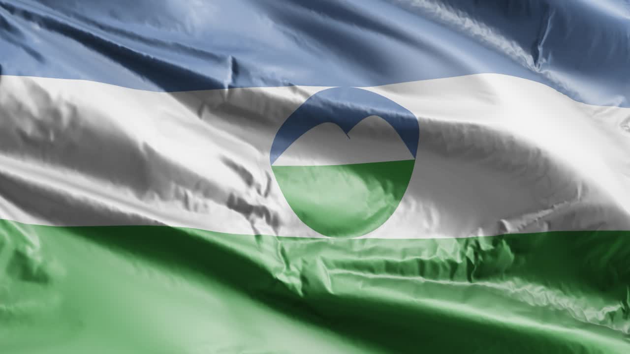 카바르디노-발카리아 발은 바람에 부드럽게 흔들리고, 20 초 루프.