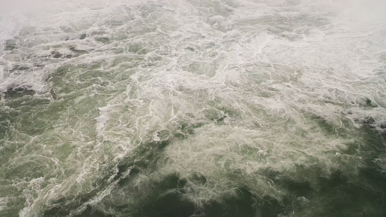 Revealing Shot Of The Spectacular Godafoss Waterfall In Northern Iceland - tilt-up drone