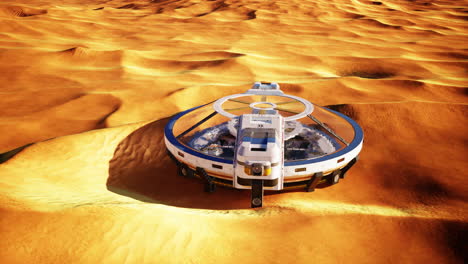 spaceship landing on mars: a futuristic exploration