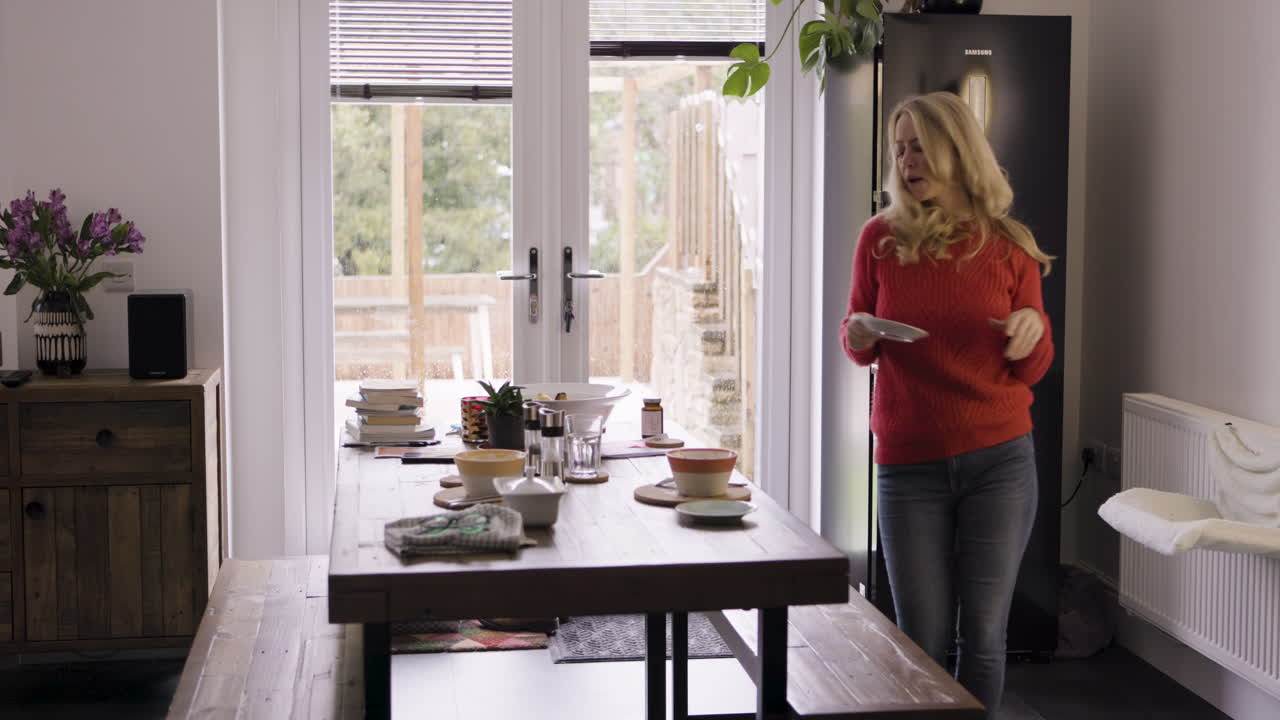 A Woman in a Dining Room