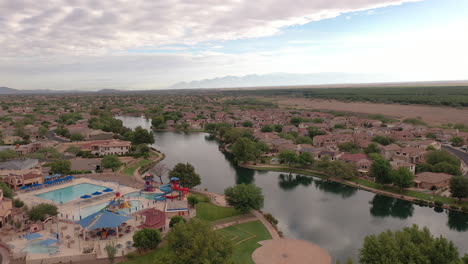 sahuarita lake in arizona near tucson residential neighborhood suburbs