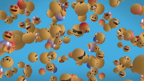 emoji icons on blue background