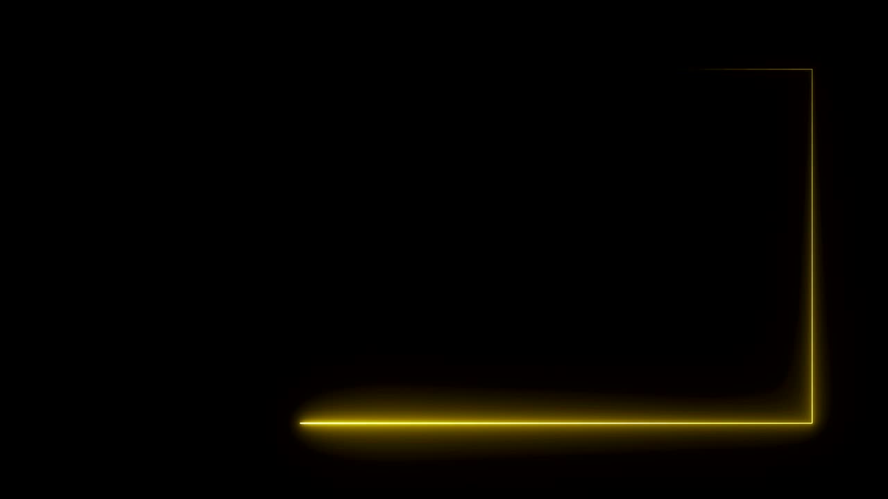 marco rectangular de neón brillante abstracto. diseño de fondo tecnológico con láser. en bucle