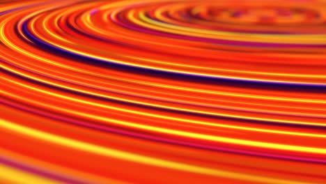 anillos de luz de neón brillantes en círculo alrededor de espacio de copia borroso abstracto - animación de fondo de movimiento de bucle sin costuras de 4k