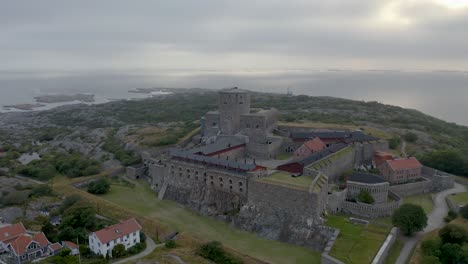 drone circling a swedish castle