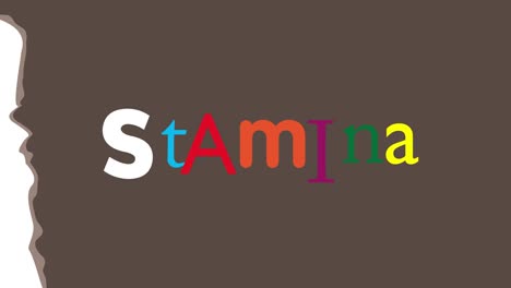 letras macro aleatorias de animación de stop motion con texto de resistencia en el extremo.