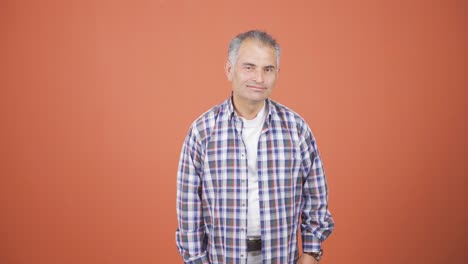 man winking at camera.