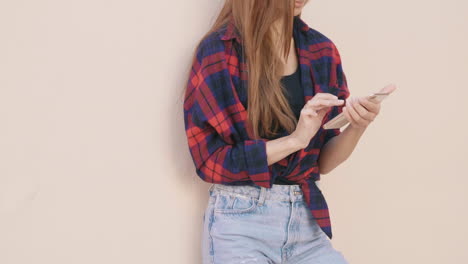 woman using smartphone