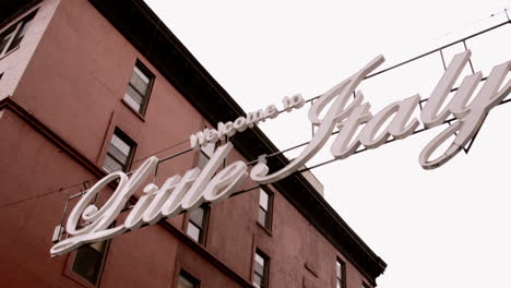 little italy welcome sign