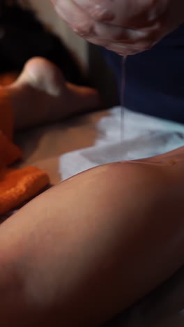 masaje de las piernas