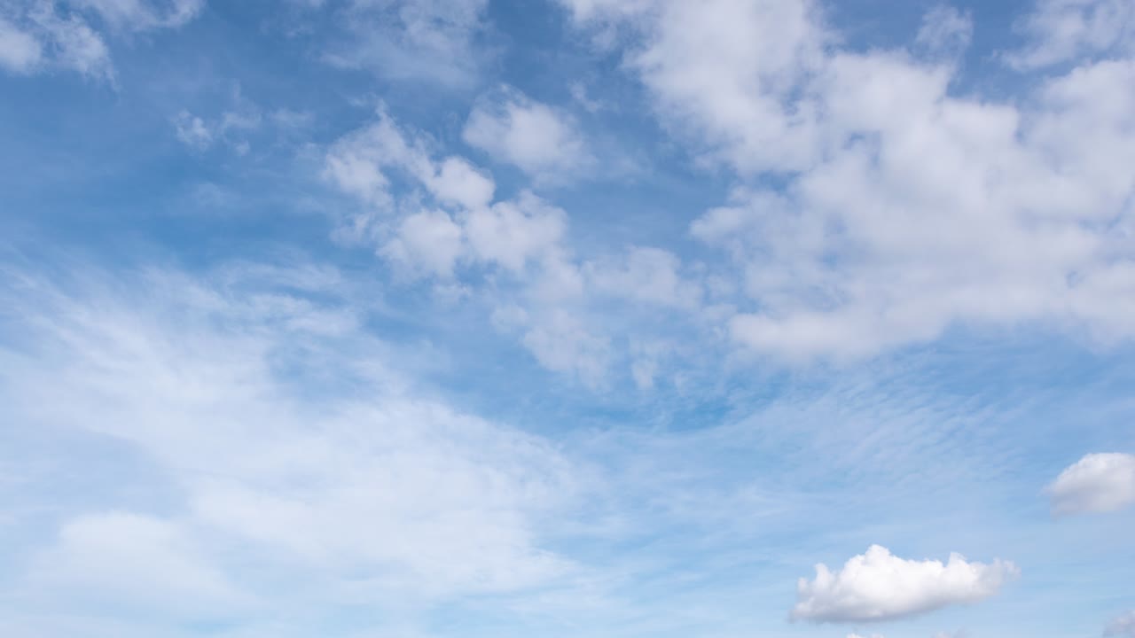 4k 배경의 구름과 함께 아름다운 파란 하늘