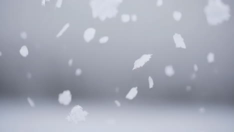los copos de nieve que caen