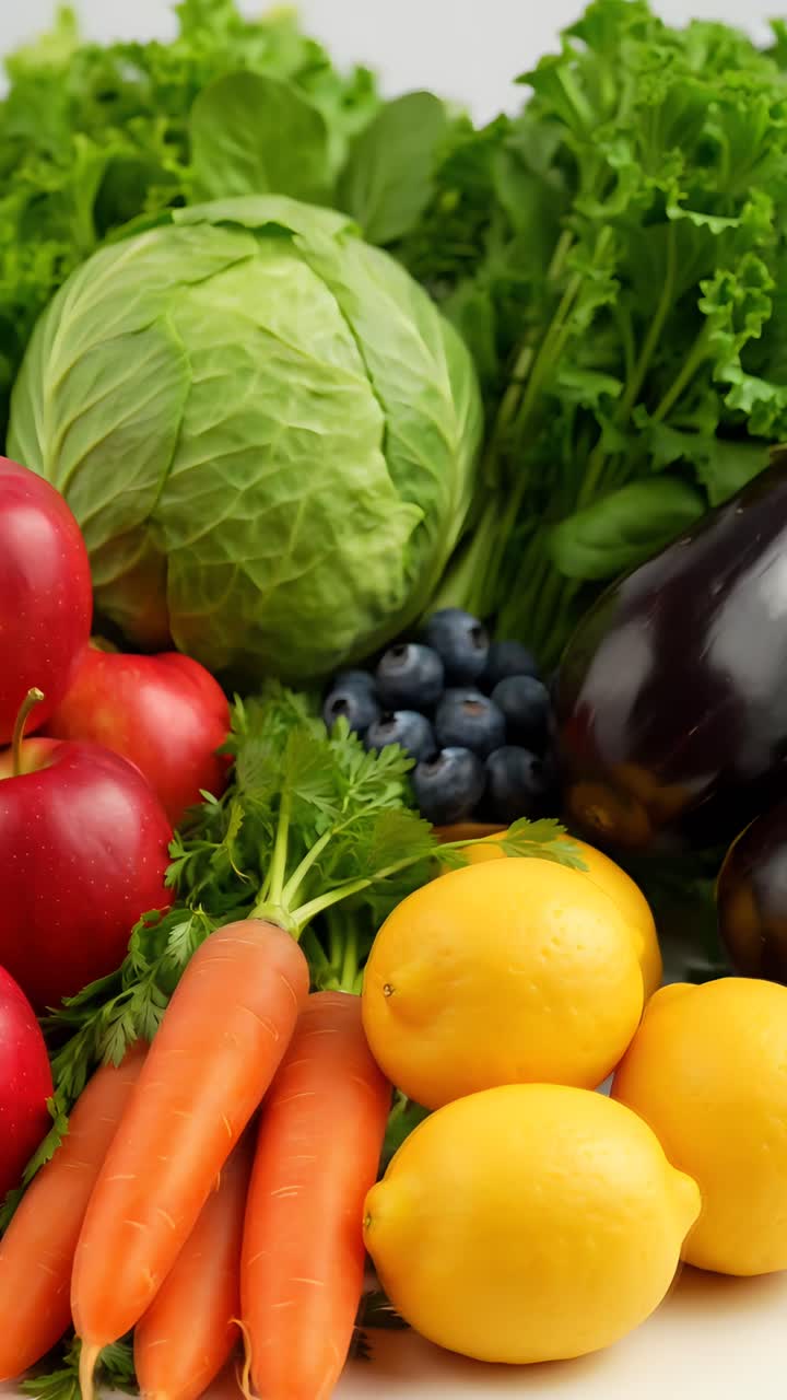 Fresh Organic Fruits and Vegetables 4K