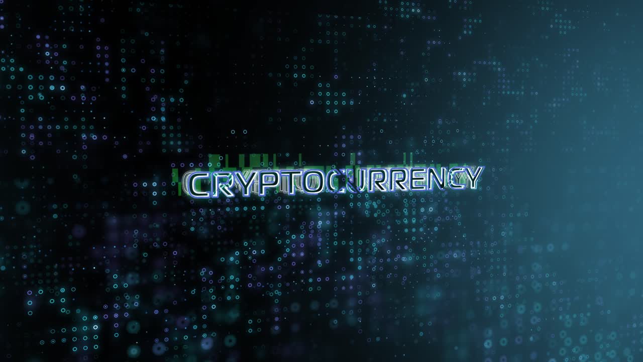 Web 3 Concept Text Reveal Animation with Digital Abstract Technology Background 3D Rendering for Blockchain, Metaverse, Cryptocurrency