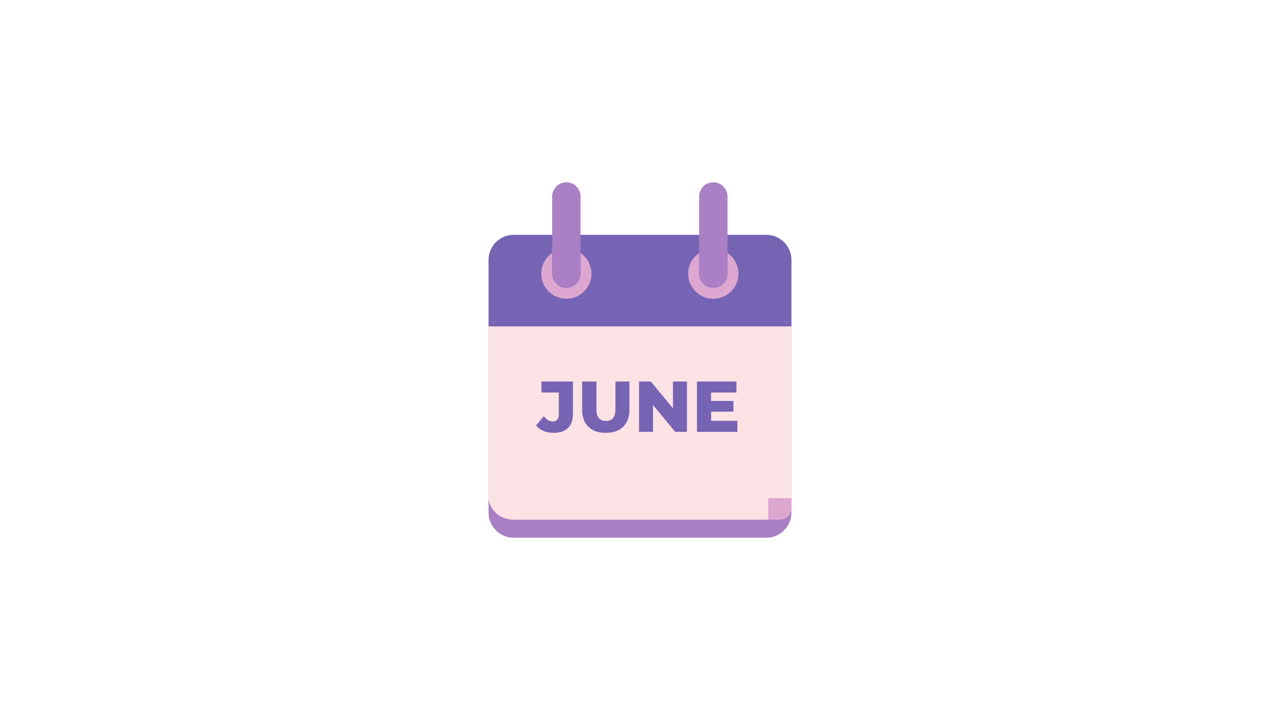 Icona animata del calendario che mostra giugno