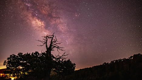 Shooting-Stars-On-Starry-Night-With-Nebula-At-Night-From-Mount-Olympos-Peak