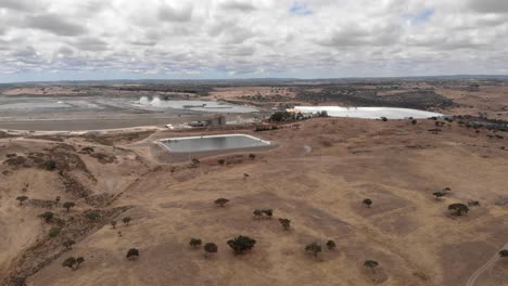 Infrastructure-for-the-Water-Industry-in-Monte-Perreiro,-Portugal---Aerial