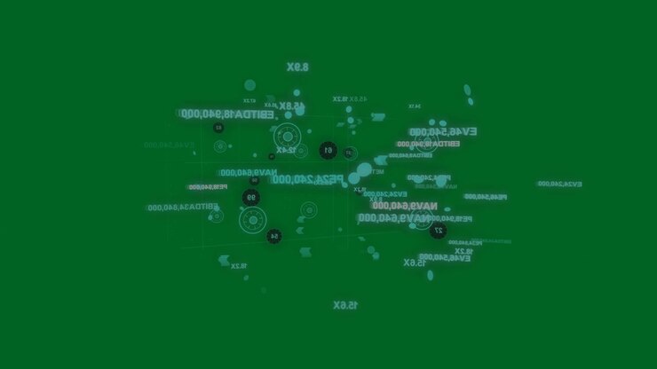 Teal HUD cluster appearing on activation in clear black canvas, forming dots, pulsing, showing data