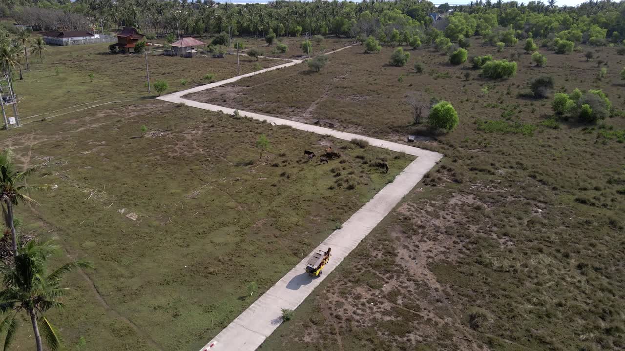 transporte publico turistico en la isla de gili