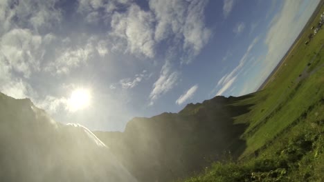 slowmotion at waterfall in iceland