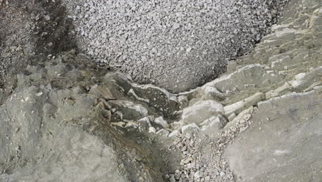 aerial of a quarry in switzerland