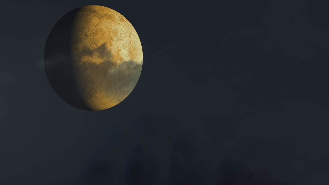 Full moon and clouds 4k