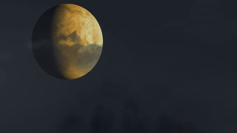 full moon and clouds 4k